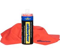 CleanTools The Absorber® Small 17-Inch x 13-Inch, Textured Surface - Synthetic Premium Drying Chamois Cloth for Cars & Bikes - Super Absorbent, Scratch-Free & Machine-Washable (Red)