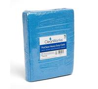 CleanWorks ProClean Heavy-Duty Cleaning Cloth Blue, Highly Absorbent, High Durability, Reuseable, Machine Washable, HACCP and FCC compliant (Pack of 25)