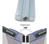 Clear 135 Magnetic Shower Enclosure Seal 6mm x 2000mm