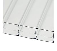Clear, 2.1 x 3.5m (Width x Length) 16mm Multiwall Polycarbonate Sheets Poly Plastic Roof Panel for Lean-to Canopy Conservatory
