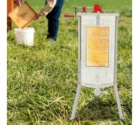 Clear 2 Frame Honey Extractor Separator,Honey Extractor, Manual Two Frame Honey Spinner for Home Apiary Small Holdings, Clear Acrylic Drum With Honey Gate Stand