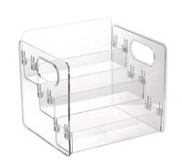 Clear 3 Levels Shelf Organizers Sturdy Medicine Dispenser for Bottles and Tablets Containers Dense Dispenser