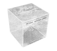 Clear 365 Day Saving Challenge Money Bank Habit Building Money Organizer Counter Manager Target Coin Bank
