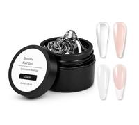 Clear 3D Gel for Nails, Sculpting Formula, Solid Nail Glue Gel, Nail Tech Supplies, 3D Sculpting - 15ml No-Form Builder for Extension, Raised Lines, Chrome, Charms, UV LED Cure for DIY Salon Art