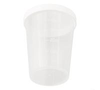 Clear 50ml Measuring Cups with White Lids 10 Pack for Reliable Measurement and Mixing