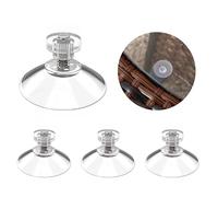 Clear 52mm Suction Cups with M4 10mm Screws & Nuts (4 Pack) - Heavy-Duty PVC Suckers for Secure Mounting, Versatile Use - Strong Adhesion, Easy Install - Perfect for Home, DIY, and Craft Projects