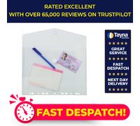 Clear A4 Punched Envelope Wallet X5 8123406 Lyreco Genuine Top Quality Product
