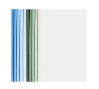 Clear A4 Sliding Bar Binder, 10pcs Plastic A4 Sliding Bar Binder, Transparent Slide Folders Plastic With Sliding Bar, Folder Slider, For Office File Documents Organizer (Green+Blue)