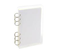 Clear A6 Binder, Acrylic 6 Ring Binder, Lay Flat Notebook with 40 Papers