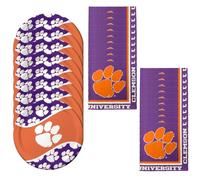 Clear Above Clemson Tigers Party Supplies Set - 8 Dinner Plates, 20 Napkins - Orange Purple Tailgating Disposable Bundle for Fans & Game Day