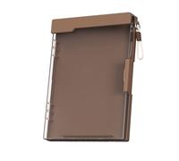 Clear ABS Document Case with Clipboard and Lanyard Double Layer File Organiser Box for School and Travel Use Multi Layer File Directory