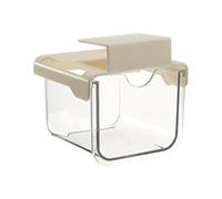 Clear ABS Drawer Organizers for Bathroom Glass Cabinets No Drilling Needed, Holds Cosmetics Securely Cabinet Countertop with Drawers Storage Vanity Large Cream White Large Capacity Pull Out Cream B