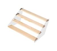Clear Acrylic Anime Model Display Rack With 3/4/5 Tiers Solid Wood Frame And Secure Dustproof Protections Collectible Showcase