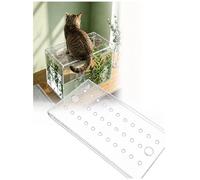 Clear Acrylic Aquarium Lid with Fresh Air Holes, Transparent Sliding Fish Tank Cover to Help Keep Curious Cats Away from Fish, Anti-Jump Top Cover(140x50 cm)