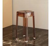 Clear Acrylic Bar Stool,Modern Transparent Bar Chair, Stackable Counter Height Barstool,Backless Kitchen Patio Stool for Dining Room Living Room Indoor Outdoor
