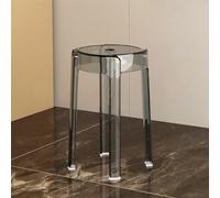 Clear Acrylic Bar Stool,Modern Transparent Bar Chair, Stackable Counter Height Barstool,Backless Kitchen Patio Stool for Dining Room Living Room Indoor Outdoor