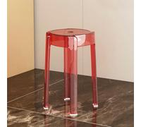 Clear Acrylic Bar Stool,Modern Transparent Bar Chair, Stackable Counter Height Barstool,Backless Kitchen Patio Stool for Dining Room Living Room Indoor Outdoor