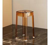 Clear Acrylic Bar Stool,Modern Transparent Bar Chair, Stackable Counter Height Barstool,Backless Kitchen Patio Stool for Dining Room Living Room Indoor Outdoor