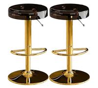 Clear Acrylic Bar Stools Set of 2, Swivel Counter Height Bar stools, Modern Adjustable Modern Bar Chairs, no backs Kitchen Island Stool (62-82cm, 24.5-32.3inch)