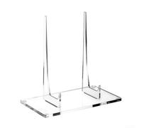 Clear Acrylic Book Stand, Acrylic Book Stand With Secure Slot, For Books, Photos, Postcards, Plates, 10×5x9 Inches(2)
