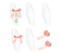 Clear Acrylic Bookmark Blanks, Pack of 100 Reading Marks, Transparent Acrylic Bookmarks with 2 Rolls of Satin Ribbon, for Reader, School, Home, Library, Study, Craft Projects