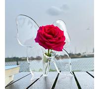 Clear Acrylic Butterfly Vase,Butterfly-Shaped Vase, Frame Flower Vase,Art Deco Vase,Unique Decorative Vases For Desktops Bookshelf Bedroom Living Room Wedding House Warming Giftss