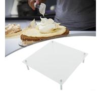 Clear Acrylic Cake and Cupcake Stand for Party Dessert Displays, Supports Heavy Cakes and Large Muffins, Quick Assembly with No Glue Required (Medium size 20cm)