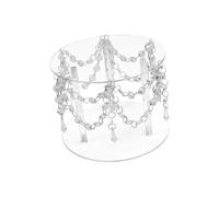 Clear Acrylic Cake Stand with Crystal Beads Chain for Showcasing Cupcakes Macarons and Pastries Dessert in Gatherings Clear Cake Stand