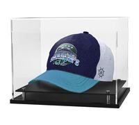 Clear Acrylic Cap Holder Stand for Baseball, Football or Snapback Caps - Mini Helmet Display Case with Metal Feet Base