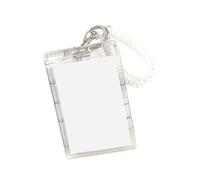 Clear Acrylic Card Case Water Resistant Protector with Spring Clip for Daily Commuting Conference and Travel Office Accessory