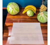 Clear Acrylic Chopping Board Set Style Single Large 18x14 Inch Anti-Slip Feet Drip Juice Groove for Bread Fruit(B)