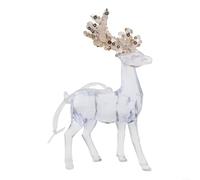 Clear Acrylic Christmas Ornaments Set 15pcs Hanging(station deer)