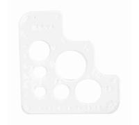 Clear Acrylic Circle Corner Stitching Template, Leather Positioning Tool, Transparent - Precise Hole Marking, Durable Material, Ideal for Handmade Wallets and Handbags (A (cuadrado redondeado))