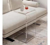Clear Acrylic Coffee Table - U-Shaped Modern Design for Living Room, Bedroom & Office - Multipurpose End Table with Sleek Finish