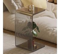 Clear Acrylic Coffee Table - U-Shaped Modern Side Table for Living Room, Bedroom, Office & Small Spaces, Multipurpose End Table With Sleek Design