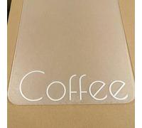 Clear Acrylic Coffee Worktop Saver, 58 cm x 38 cm, Heat Resistant 90 Degrees Protection