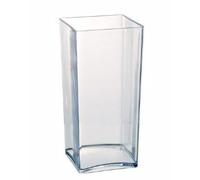 Clear Acrylic Cube Vase Hard Wearing Lightweight Durable Plastic 25cm High
