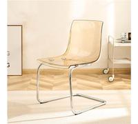 Clear Acrylic Dining Chair with Backrest - Minimalist Transparent Leisure Seating for Dining Room & Office Modern Stylish Design Ergonomic Comfort