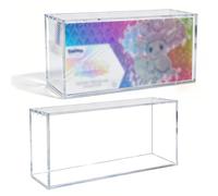 Clear Acrylic Display Box Compatible with Prismatic Evolutions Super Premium Collection Box Stackable 8+5mm Thick Acrylic SPC Collectibles Protector with Magnets Lid
