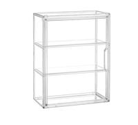 Clear Acrylic Display Case - Collector's Display Box, Removable Shelf Cabinet | Transparent Storage Unit, Magnetic Door Display Case for Dolls, Figures, Souvenirs, Books, Home, Apartment,