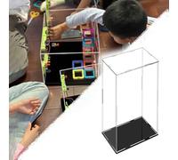 Clear Acrylic Display Case DIY, Dustproof Countertop Box for Collectibles/ Figures/ Dolls, 4, 6, 8, 10, 12, 14, 16, 20 in High Cube Showcase(L25xW30xH35cm/10x12x14")