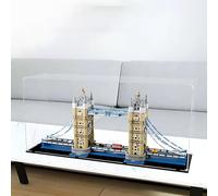 Clear Acrylic Display Case for Building Block Set 10214 - Dustproof Showcase Cabinet for Architecture Models, Storage Box for Tower Bridge Compatible Kits (107×30×50cm) (A)