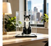 Clear acrylic Display Case for lego City 21349 Tuxedo Cat Model, Perspex Acrylic Display Box Dustproof Showcase , UV protection , Custom Fit 21349 Set ,Stackable Protective Case (transparent)