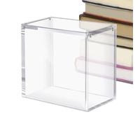 Clear Acrylic Display Case, Magnetic Lid Card Protector, 193x93x169MM/7.6x3.66x6.65 inches Dustproof Organizer Box for Collectibles, Trading Cards Shelf, Table, Closet, Bedroom Use