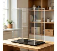 Clear Acrylic Display Cases for Collectibles, Retail Store & Trade Show - Protective Storage Box for Trophies, Jewelry, Action Figures - Dust Cover Showcase