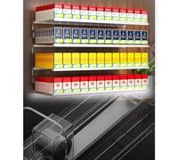 Clear Acrylic Display Holder Wall Rack, Rectangular Case with Auto Pusher, Stylish Showcases Organizer (Size: 49.5x28.4x69cm)