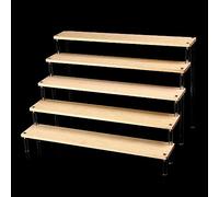 Clear Acrylic Display Stand for Models and Goods, 5 Tier Riser Rack for Figures, Cupcakes, Cosmetics and Organizer with Tiers