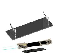 Clear Acrylic Display Stand | Tabletop Organizer Rack - Desktop Wand Shelf - for Collectors Office Retailers Photography Dressing Table TV Stand Bedside Nightstand Living Room Bedroom