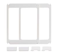 Clear Acrylic Dog Playpen Indoor - Easy Assemble Small Pet Plastic Play Pen for Puppy Cat Rabbit Pig Transparent Fence Enclosure Crate Kennel Whelping Cage (White, 2 Panel)