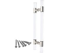 Clear Acrylic Door Handle for Modern Interior and Exterior Doors, Push-Pull Design for Glass and Sliding Applications